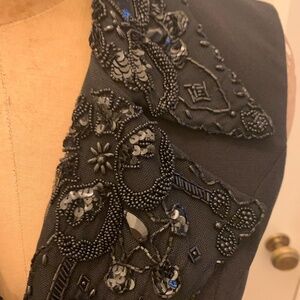 Anna Sui Vintage Sleeveless Beaded Evening Pantsuit
